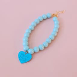 Pet Colorful Love Collar Dog Pearl Necklace Rainbow Multi Color Dog Necklace Puppy Accessories Dog Accessories for Small Dogs