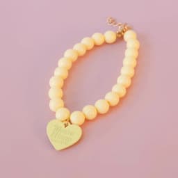 Pet Colorful Love Collar Dog Pearl Necklace Rainbow Multi Color Dog Necklace Puppy Accessories Dog Accessories for Small Dogs