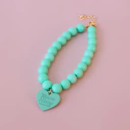 Pet Colorful Love Collar Dog Pearl Necklace Rainbow Multi Color Dog Necklace Puppy Accessories Dog Accessories for Small Dogs