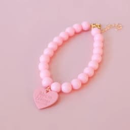 Pet Colorful Love Collar Dog Pearl Necklace Rainbow Multi Color Dog Necklace Puppy Accessories Dog Accessories for Small Dogs