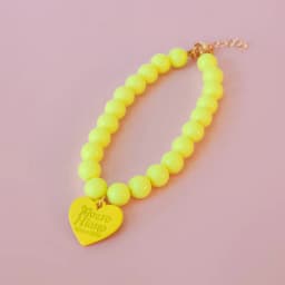Pet Colorful Love Collar Dog Pearl Necklace Rainbow Multi Color Dog Necklace Puppy Accessories Dog Accessories for Small Dogs