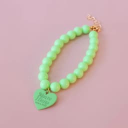 Pet Colorful Love Collar Dog Pearl Necklace Rainbow Multi Color Dog Necklace Puppy Accessories Dog Accessories for Small Dogs