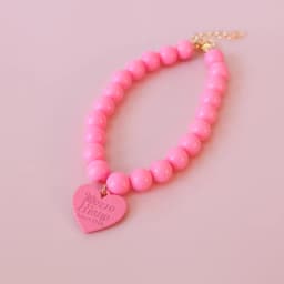 Pet Colorful Love Collar Dog Pearl Necklace Rainbow Multi Color Dog Necklace Puppy Accessories Dog Accessories for Small Dogs