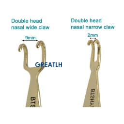 Nasal Bone Nose Bone Pull Hook Chisel Face Plastic Surgery Double Head Gold Handle Stainless Steel