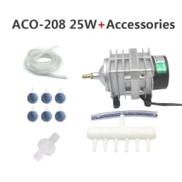 220V Hailea ACO-208 308 318 Electromagnetic Air Compressor Portable Koi Fish Tank Bubble Aquarium Air Pump Pond Aerator