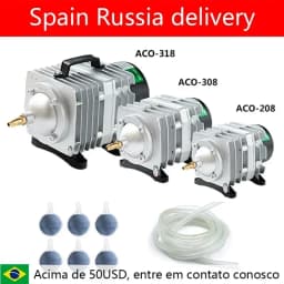 220V Hailea ACO-208 308 318 Electromagnetic Air Compressor Portable Koi Fish Tank Bubble Aquarium Air Pump Pond Aerator
