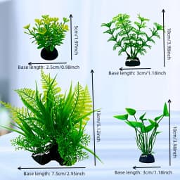 10PC Fish Tank DIY Artificial Aquarium Decor Mixed Color Plants Ornament Aquatic Plant
