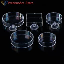 Aquarium Feeder Acrylic Transparent Fish Round Square Dishes Shrimp Food Box Fish And Shrimp Feeding Accessories