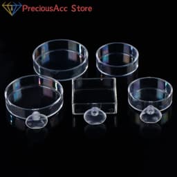 Aquarium Feeder Acrylic Transparent Fish Round Square Dishes Shrimp Food Box Fish And Shrimp Feeding Accessories