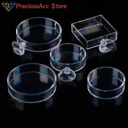 Aquarium Feeder Acrylic Transparent Fish Round Square Dishes Shrimp Food Box Fish And Shrimp Feeding Accessories