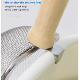 Stainless Steel Cat Litter Scoop, Hollow Hole Design Easy Sift Cat Poop Shovel for Cleaning Kitty Litter Box