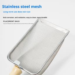 Stainless Steel Cat Litter Scoop, Hollow Hole Design Easy Sift Cat Poop Shovel for Cleaning Kitty Litter Box