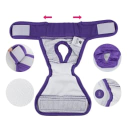Pet Dog Physiological Sanitary Pant Fastener Tape Comfortable Leak-Proof Washable Reusable Dog Diaper Multi-size Dog Underwear
