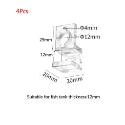 Acrylic Aquarium Fish Tank Clips Glass Cover Support Holders Accessories For Aquarium Filter Lamp Stand 5/5.5/6/8/10/12/15mm