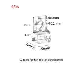 Acrylic Aquarium Fish Tank Clips Glass Cover Support Holders Accessories For Aquarium Filter Lamp Stand 5/5.5/6/8/10/12/15mm