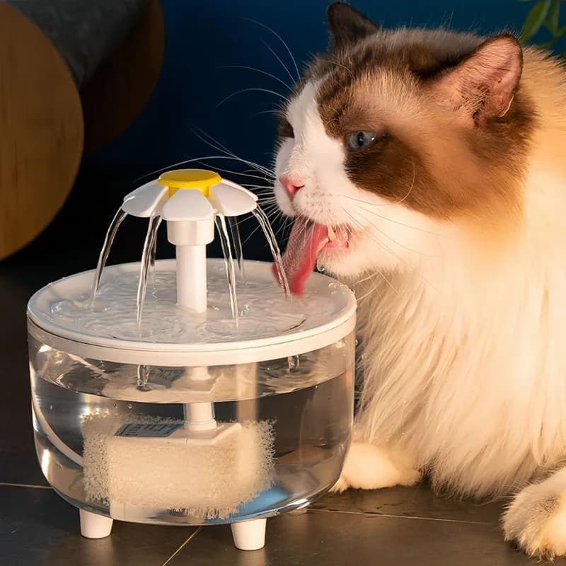5V USB Powered Whisper-Quiet Automatic Pet Water Fountain for Cats Dog - Food-Grade PP Material, Low Voltage Operation
