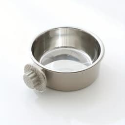 Dog Bowl Anti-tip Fixed Hanging Dog Bowl Dog Cage Stainless Steel Drinking Bowl Pet Bowl Pet Supplies