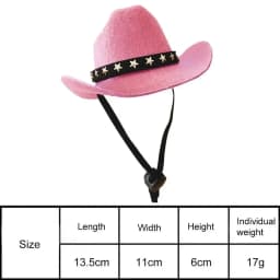 British Pet Cat Dog Hat Star Cowboy Hat Pet Supplies Adjustable Dog Costume Top Hat Headwear Dogs Caps Pet Sun Hats for Cats
