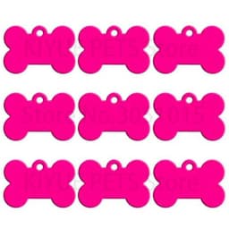 Wholesale 100Pcs Dog ID Tags Laser Engraving Bone Tags Name Plate Personalized Customized Name ID Tags Dogs Pendant Pet Tag