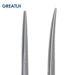 1pcs Autoclavable Tissue Scissors Stainless Steel Golden Handle Blunt Scissors Straight Head Curved Head Surgical Scissors