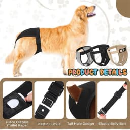Female Dog Estrusing Nappies with 8 Sanitary Pad For in Bleeding Physiological Washable Nappies Anti Male Dogs Harass Pants