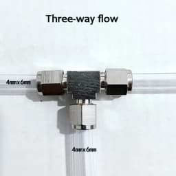 Aquarium CO2 Air Connection Valve Multiple Diverter CO2 System Accessories Air Pipe Stainless Steel Multiple Diverter 4 * 6mm