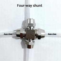 Aquarium CO2 Air Connection Valve Multiple Diverter CO2 System Accessories Air Pipe Stainless Steel Multiple Diverter 4 * 6mm