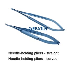 Autoclavable Straight Curved Needle Holding Pliers Scissors Ophthalmic Tweezers Ophthalmic Instrument Titanium Alloy