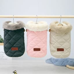 Winter Pet Jacket Clothes Super Warm Small Dogs Clothing With Fur Collar Cotton Pet Outfits French Bulldog Coat Vest Chihuahua