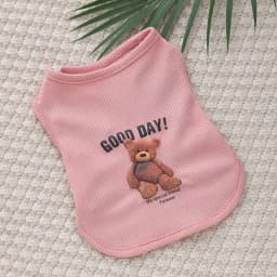 Dog Clothes Spring Summer Pet Puppy Vest Cat Cool Foam Bear Print Summer Waffle Tank Top XS-XXL