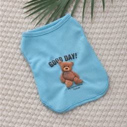 Dog Clothes Spring Summer Pet Puppy Vest Cat Cool Foam Bear Print Summer Waffle Tank Top XS-XXL