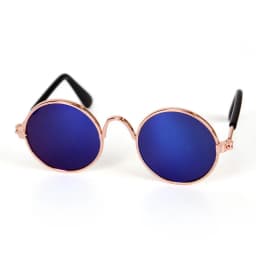 Dog Glasses Pet Vintage Round Glasses Cat Accessories Puppy Photos Props Decorations for Dogs Reflection Eyewear Glasses