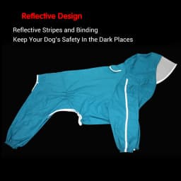 Dog Raincoat for Large Dogs Fully-Covered Hooded Waterproof Dog Rain Jacket with Removable Tail Cover Pet Clothes Husky Samoyed