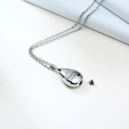 Teardrop Ashes Necklace Keepsake Urn Pendant Simple Elegant Cremation Memorial Jewelry -Always in my heart