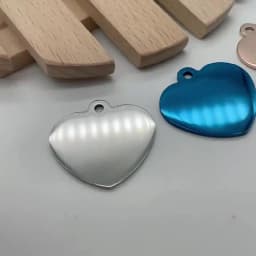 20PCS Heart-shaped Stainless Steel Dog ID Tag Pet Nameplate Pendant Custom Personality Engraved Cat Identity Necklace Accessorie