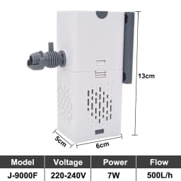 Aquarium Filter Pump Fish Tank Submersible Silent Air Oxygen Aerator Internal Water Pump Aquarium Air Pump Wave Maker 220v