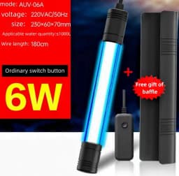 Fish Tank UV Disinfection Lamp Aquarium Sterilizer Germicidal Lighting withTiming Waterproof Bright Aquarium Sterilizer Lamp