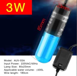 Fish Tank UV Disinfection Lamp Aquarium Sterilizer Germicidal Lighting withTiming Waterproof Bright Aquarium Sterilizer Lamp