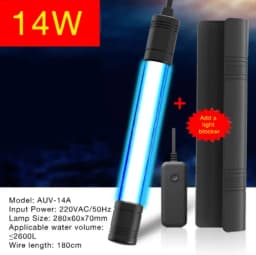 Fish Tank UV Disinfection Lamp Aquarium Sterilizer Germicidal Lighting withTiming Waterproof Bright Aquarium Sterilizer Lamp