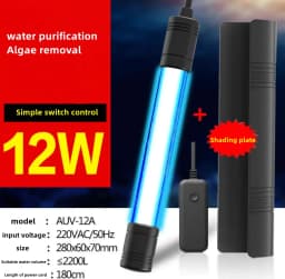Fish Tank UV Disinfection Lamp Aquarium Sterilizer Germicidal Lighting withTiming Waterproof Bright Aquarium Sterilizer Lamp