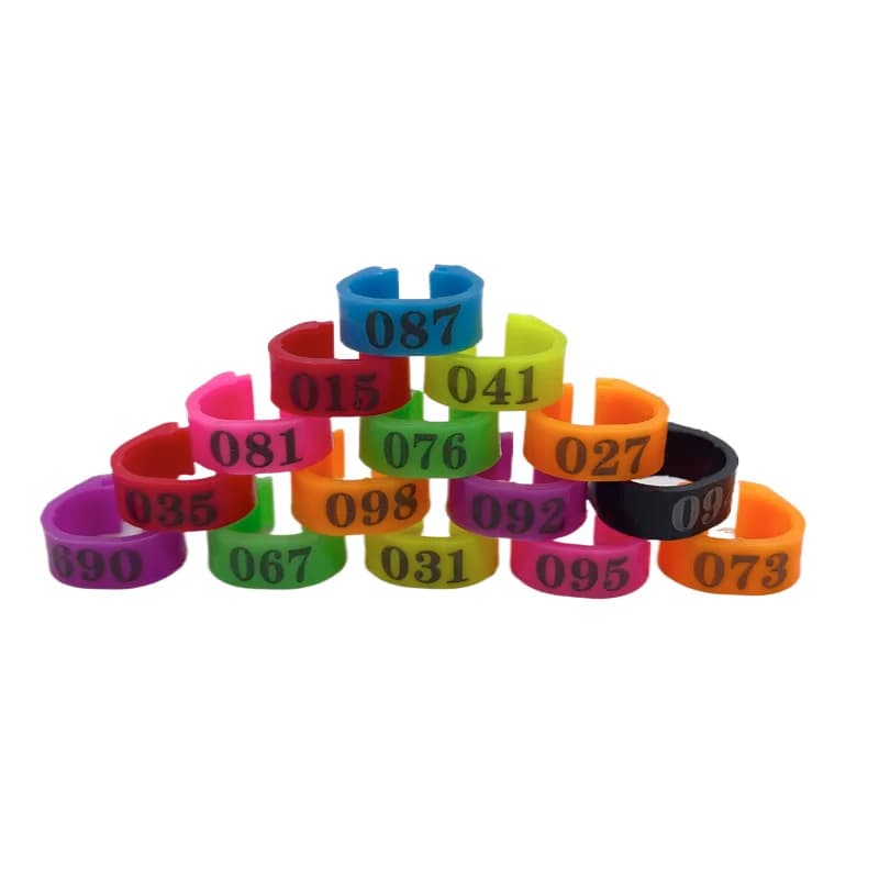 100 Pcs/set Inner Diameter 8mm Pigeon Leg Poultry Dove Bird Parrot Clip Rings Band Foot Ring Pigeon Supplies Bird Appliances