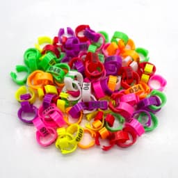 100 Pcs/set Inner Diameter 8mm Pigeon Leg Poultry Dove Bird Parrot Clip Rings Band Foot Ring Pigeon Supplies Bird Appliances