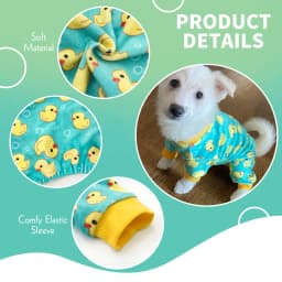 Dogs Pajamas Yellow Duck for Small Dogs Soft Material Stretchable Dog Jammies Cat Pajamas Dog Apparel
