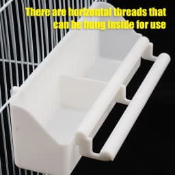 Parrot Birds Water Hanging Bowl Parakeet White Feeder Box Pet Cage Plastic Food Container Peony Cockatiels Budgerigar Supplies