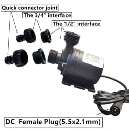 Water Pump 12v High Pressure Ultra Quiet Solar DC 24V Lift 5M 800L/H Brushless Motor Submersible Water Pumps Quick Break Joint