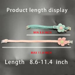 1Pc Cat Collar with Cute Flower Adjustable Buckle Cat Collar Bell Collar Cat Small Pet Supplies Kitten Collar Small Dog Acce