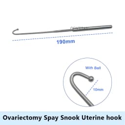 Uterine hook Animal Ovariectomy Spay Snook Dogs Cats Veterinary Orthopedic Instruments 1pc