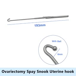Uterine hook Animal Ovariectomy Spay Snook Dogs Cats Veterinary Orthopedic Instruments 1pc