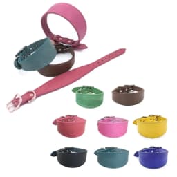 Leathers Dogs Collar Soft Padded Collar for Whippets Salukis Sighthounds Dogs Adjustable Collar Large Breeds Dogs Supply