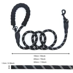 Pet Leashes Reflective Multi Color Round Rope Large Dog Collar Leash Training Running Rope Comfortable For Medium And Large Dogs
